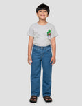 Little M Ribbed Waist Celana Panjang Denim Anak Laki-Laki