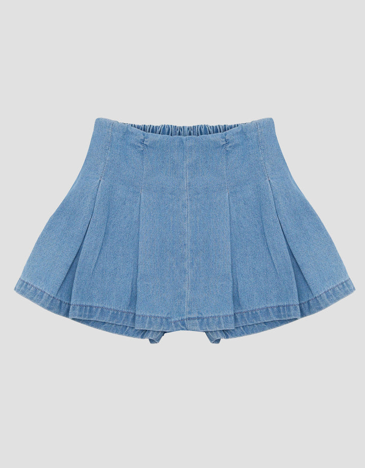 Little M Plisket Skort Denim Bayi