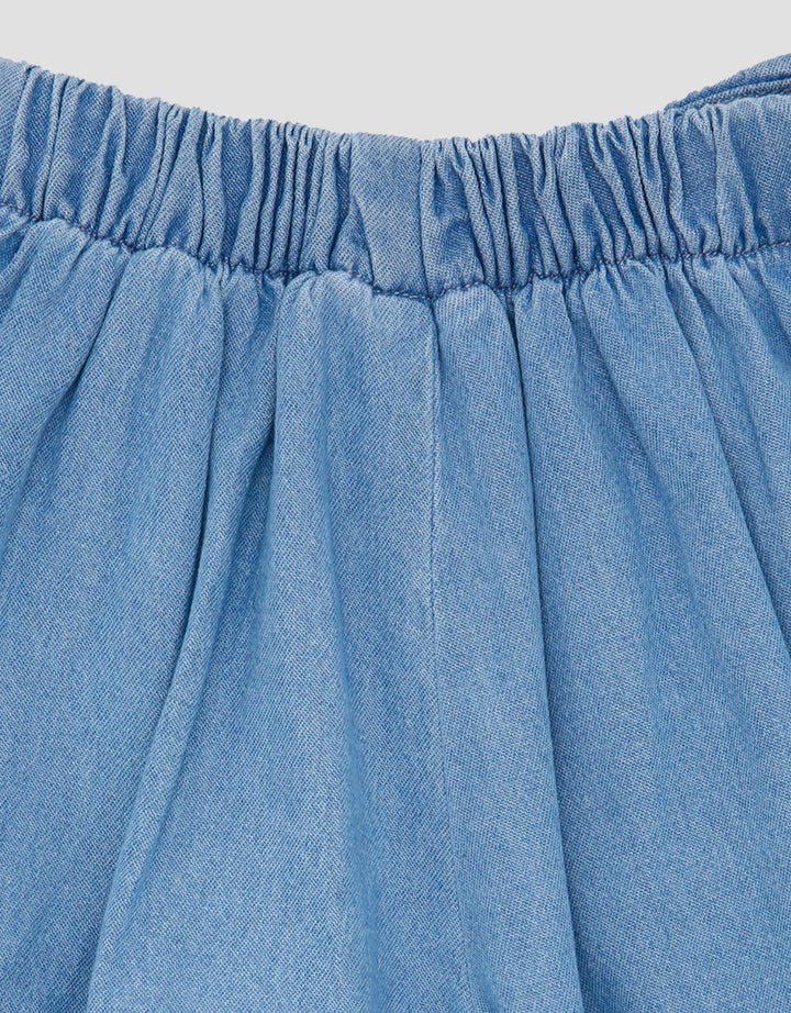 Little M Plisket Skort Denim Bayi