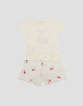 Little M Print Cherry Pakaian Setelan Bayi