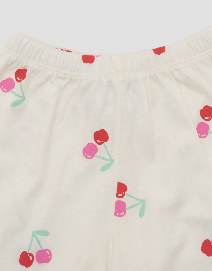 Little M Print Cherry Pakaian Setelan Bayi