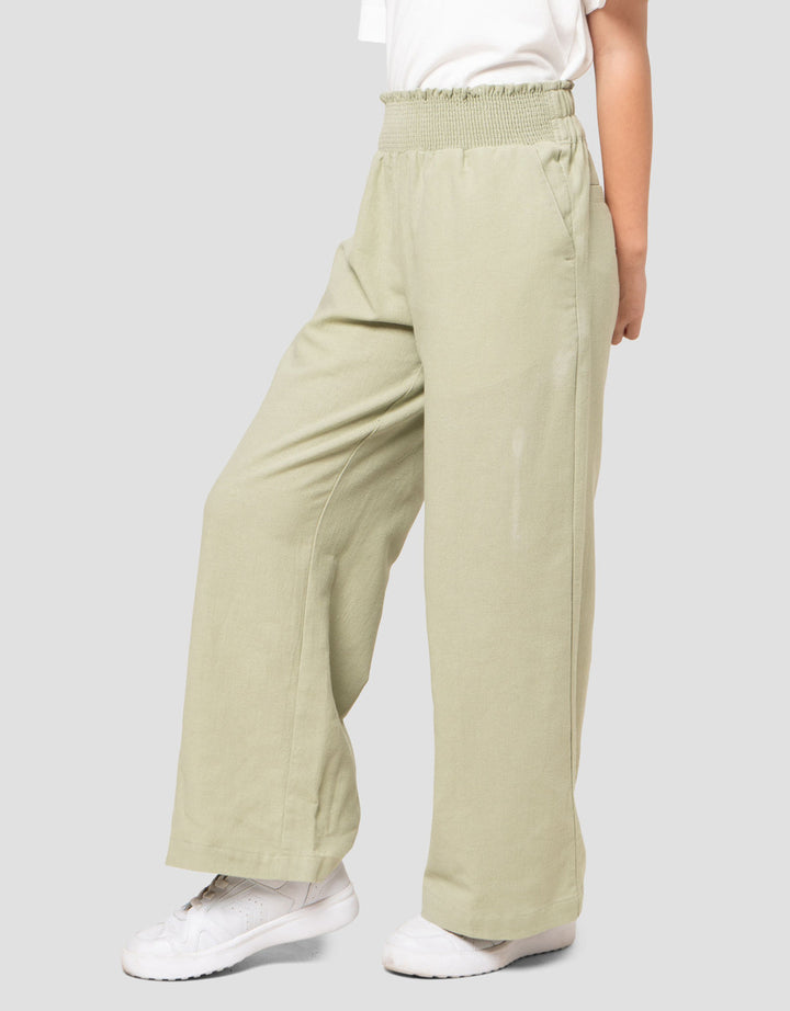 Nevada Woven Smock Waist Celana Panjang Anak Perempuan