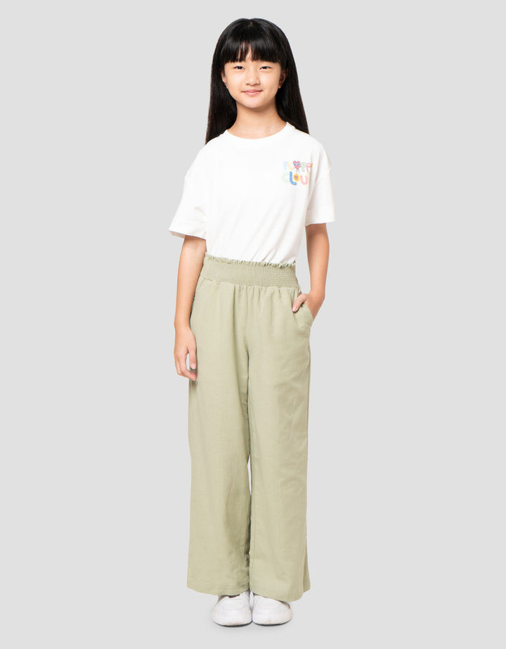 Nevada Woven Smock Waist Celana Panjang Anak Perempuan