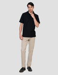 Cole Texture Pleated Slim Fit Kaos Polo Pria