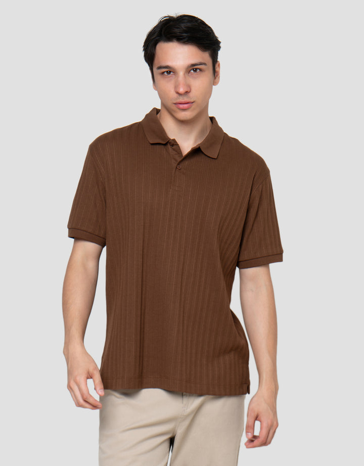 Cole Vertical Texture Fr Hm Smart Fit Kaos Polo Pria
