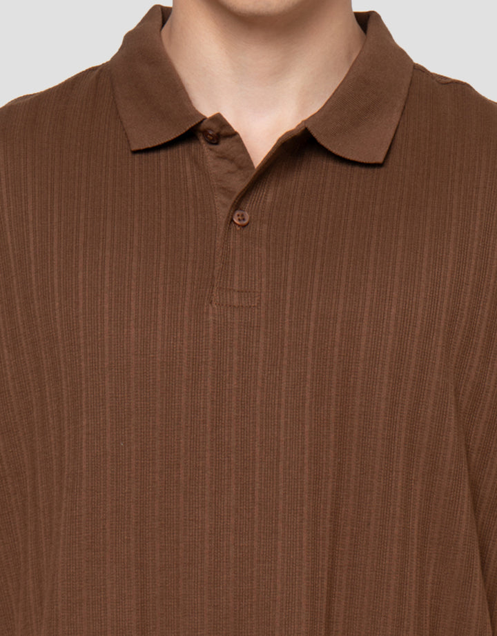 Cole Vertical Texture Fr Hm Smart Fit Kaos Polo Pria
