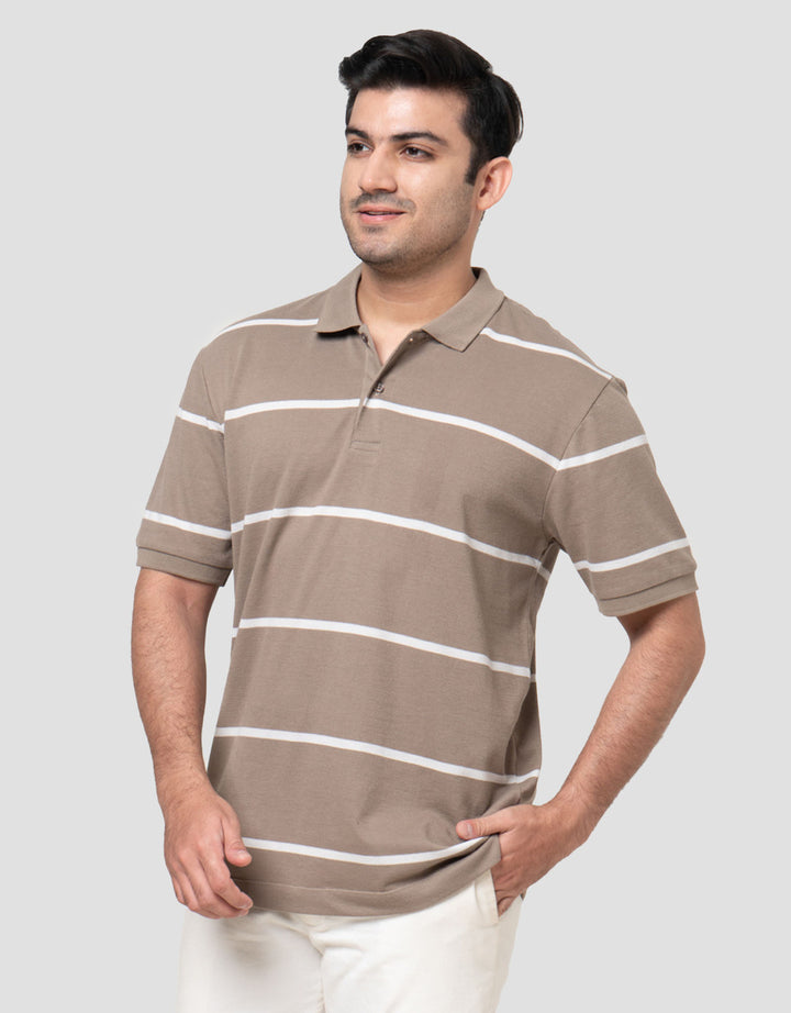 Cole Stripes Basic Rib Reg Fit Kaos Polo Pria