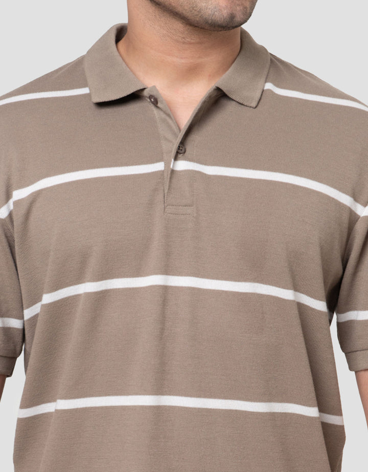 Cole Stripes Basic Rib Reg Fit Kaos Polo Pria