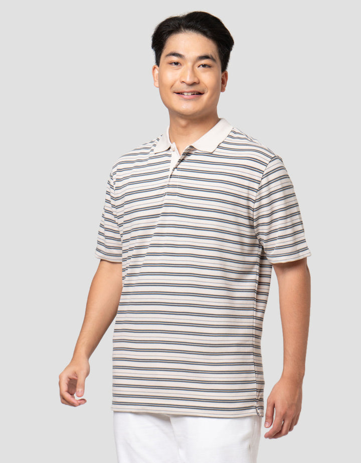 Cole Stripes Pique Smart Fit Kaos Polo Pria