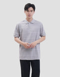 Cole Stripes Pique Collar & Placket Manset Smart Fit Kaos Polo Pria