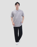 Cole Stripes Pique Collar & Placket Manset Smart Fit Kaos Polo Pria