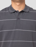 Cole Stripes Pique Collar & Placket Manset Smart Fit Kaos Polo Pria