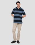 Cole Stripes Rugby Kaos Polo Pria