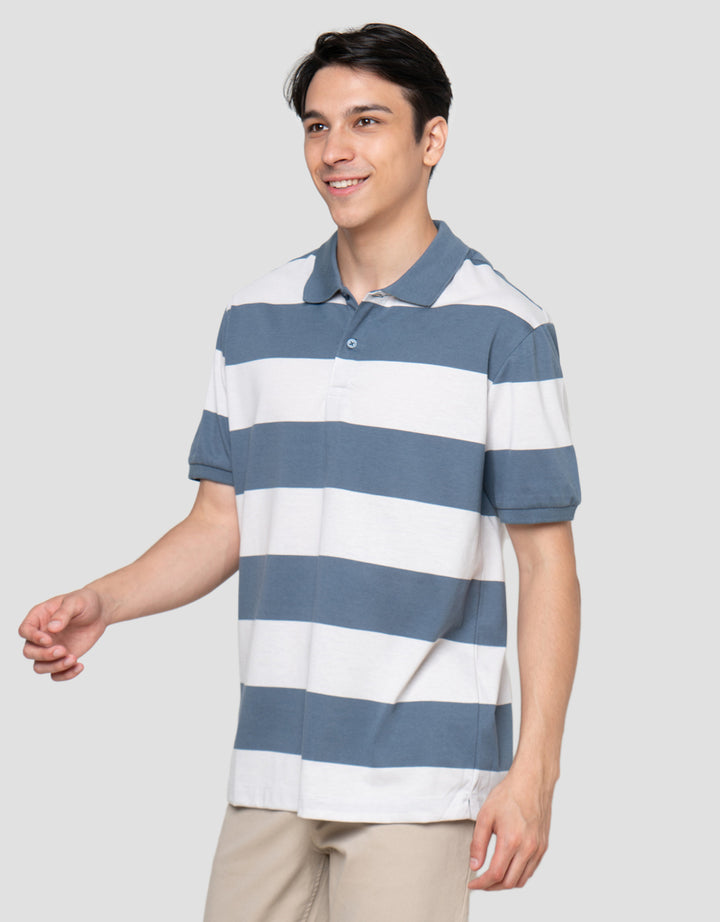 Cole Stripes Rugby Kaos Polo Pria
