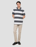Cole Stripes Rugby Kaos Polo Pria