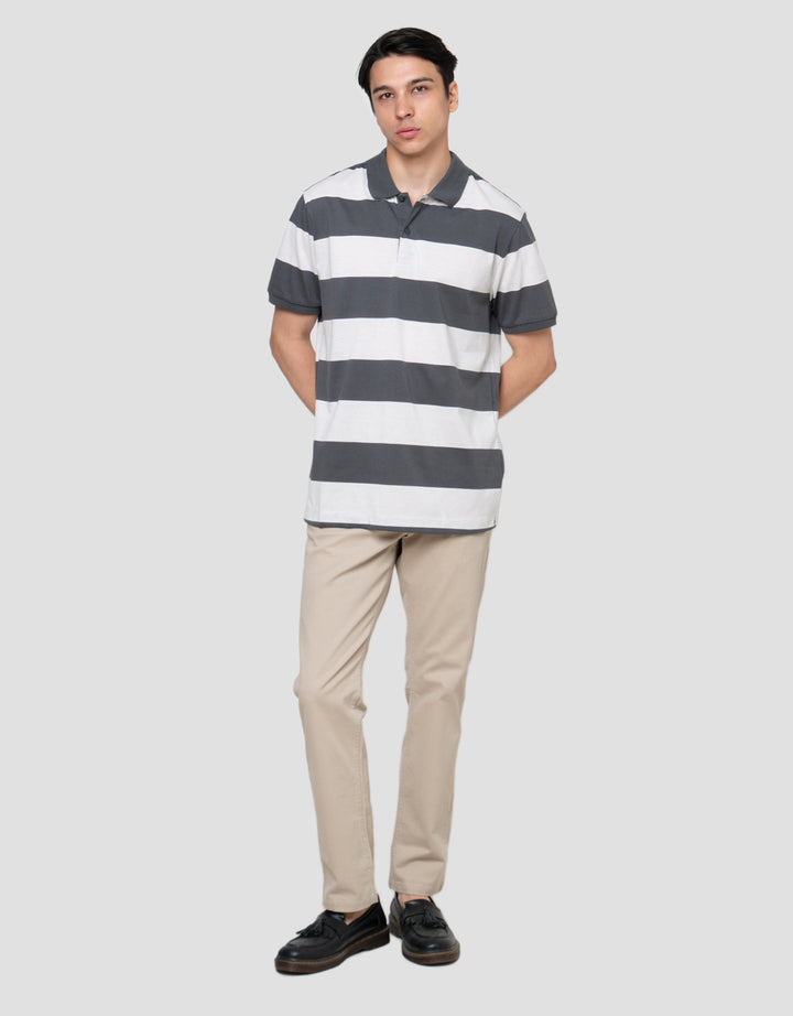 Cole Stripes Rugby Kaos Polo Pria