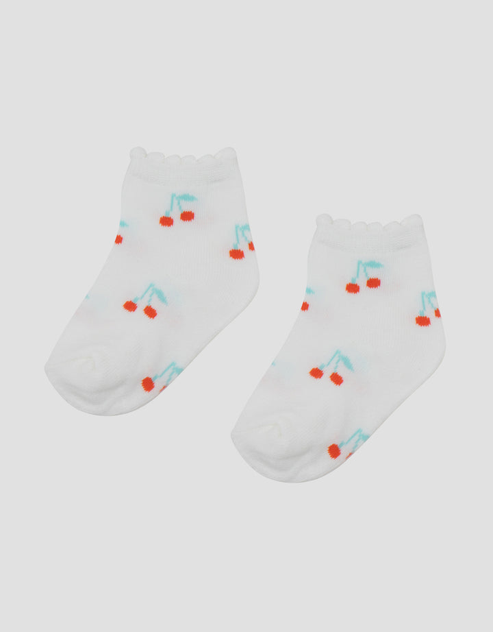 Little M Fullrpint Cherry Kaus Kaki Anak Perempuan