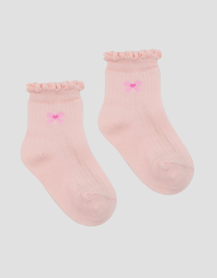 Little M Ribbon Logo Kaus Kaki Anak Perempuan