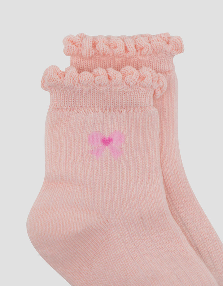 Little M Ribbon Logo Kaus Kaki Anak Perempuan