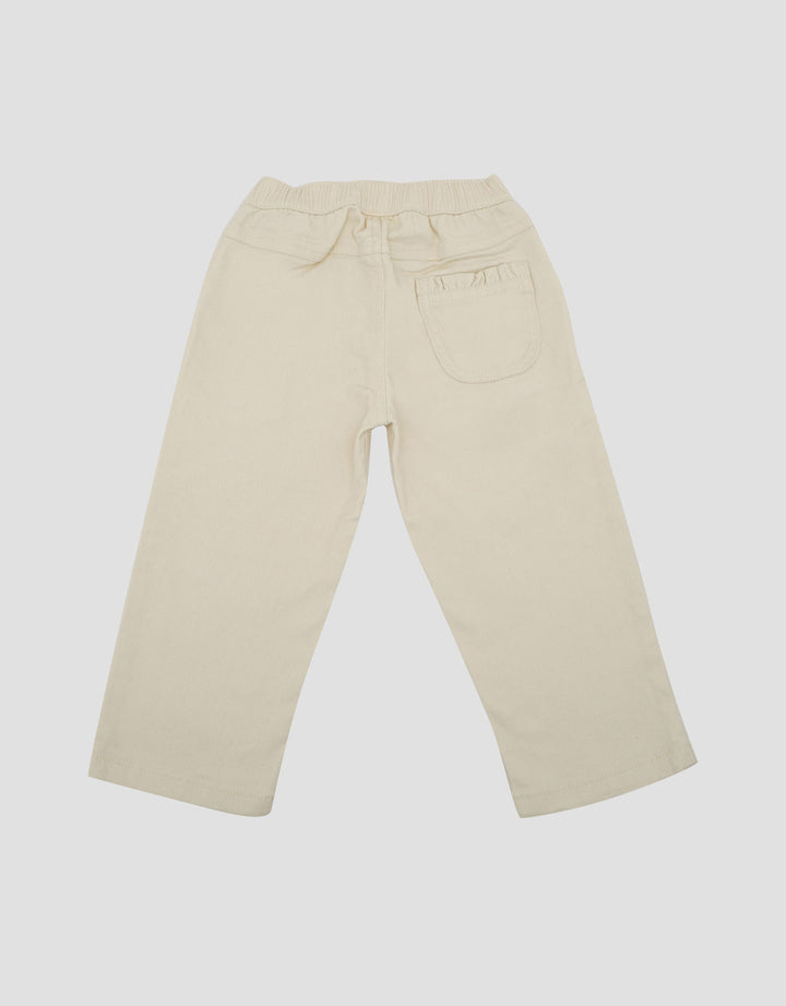 Little M Woven Twill Stretch Ruffle Celana Panjang Bayi