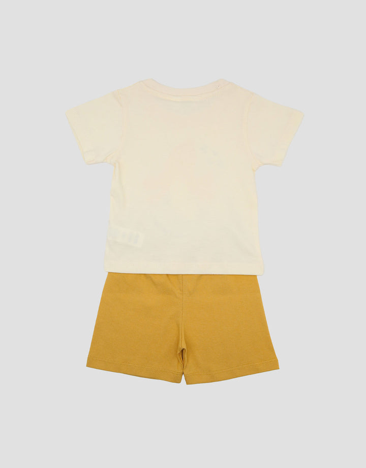 Little M Print Banana Pakaian Setelan Bayi