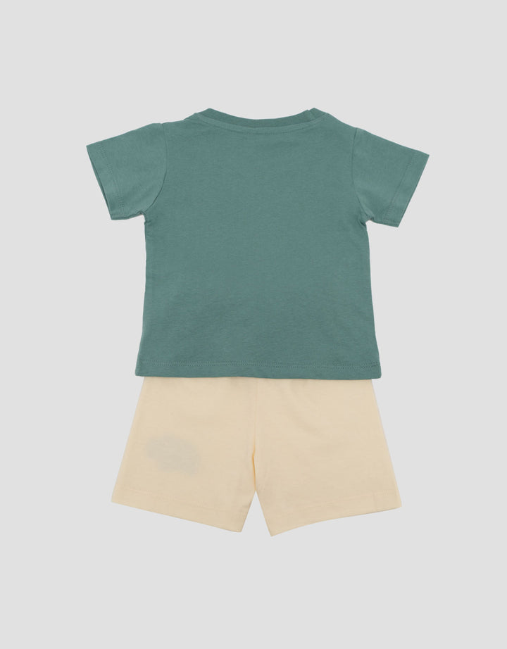 Little M Print Hipos Friendship Pakaian Setelan Bayi
