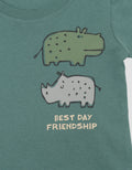 Little M Print Hipos Friendship Pakaian Setelan Bayi