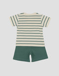 Little M Print Salur Dino Pakaian Setelan Bayi