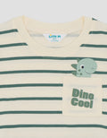 Little M Print Salur Dino Pakaian Setelan Bayi