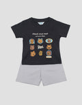 Little M Print 6 Characters Hewan Setelan Bayi