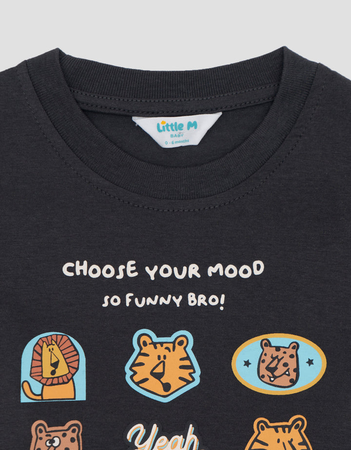 Little M Print 6 Characters Hewan Setelan Bayi