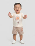 Little M Print Salur Hipo Pakaian Setelan Bayi