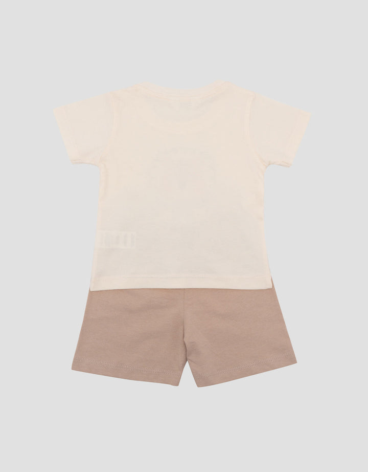 Little M Print Salur Hipo Pakaian Setelan Bayi