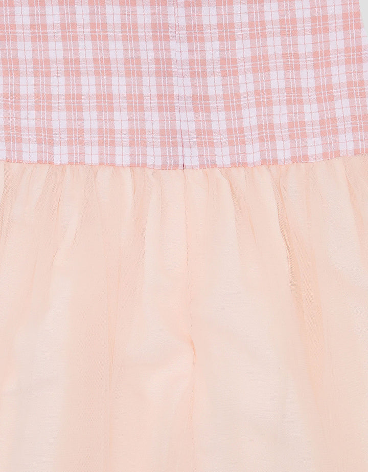 Little M Woven Sleeveless Checks With Tile Midi Dress Bayi