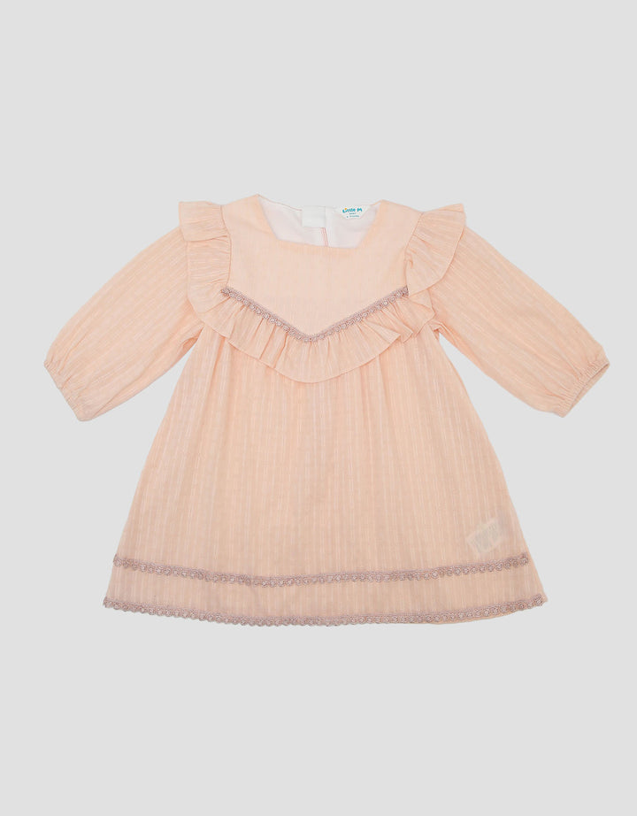 Little M Woven Textured Midi Dress Bayi
