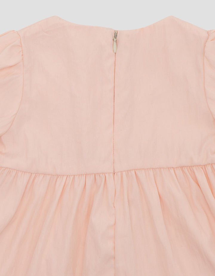 Little M Woven Poplin With Flower Midi Dress Bayi