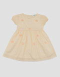 Little M Woven Jepang Bordir Bunga Midi Dress Bayi