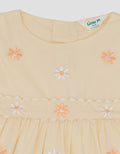 Little M Woven Jepang Bordir Bunga Midi Dress Bayi