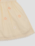 Little M Woven Jepang Bordir Bunga Midi Dress Bayi
