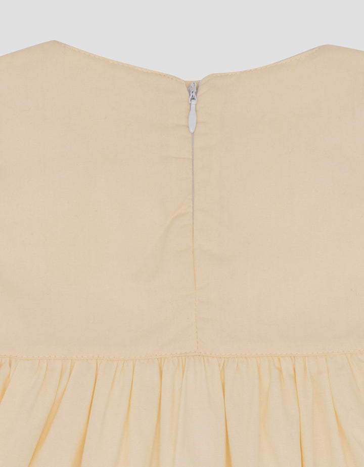 Little M Woven Jepang Bordir Bunga Midi Dress Bayi