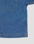 Little M Denim With Pocket Kemeja Bayi