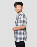 Nevada Casual Checkered With Pocket Kemeja Anak Laki-laki