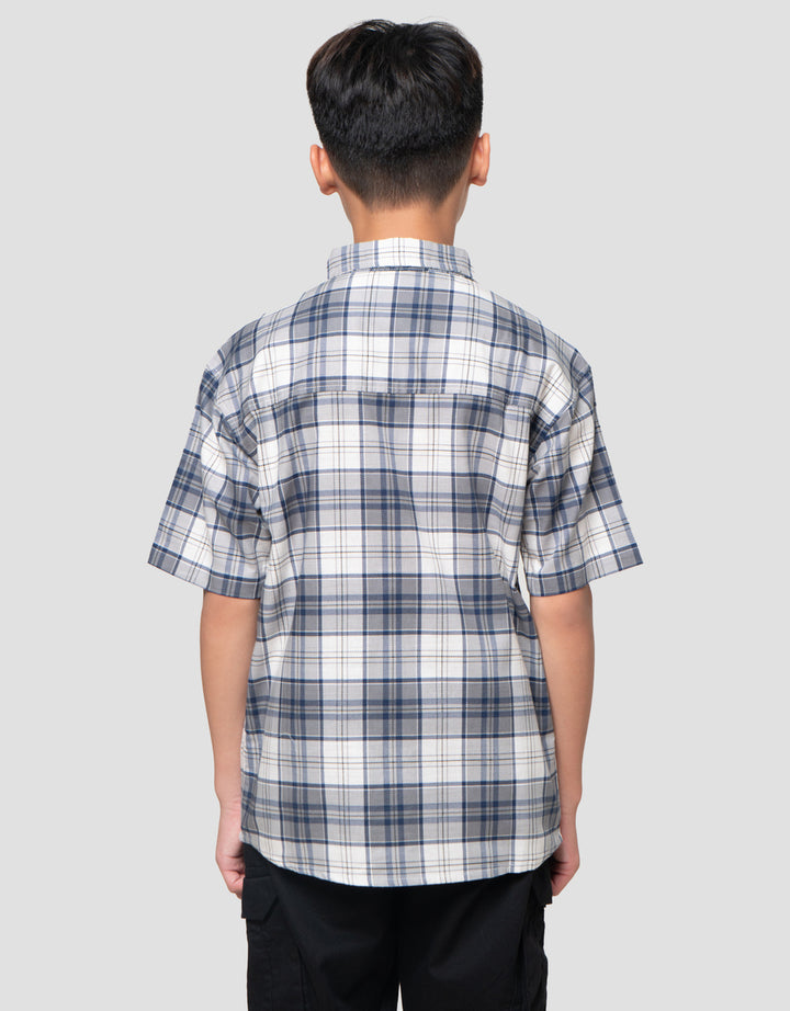 Nevada Casual Checkered With Pocket Kemeja Anak Laki-laki