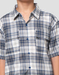 Nevada Casual Checkered With Pocket Kemeja Anak Laki-laki