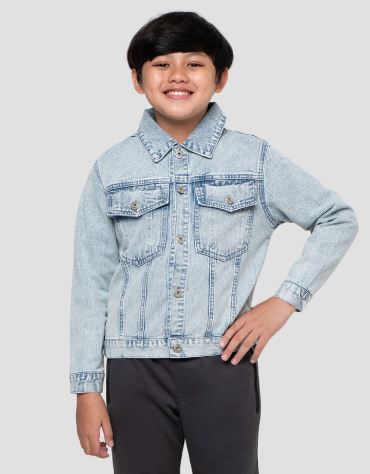 Nevada Trucker Classic Denim Jaket Anak Laki-Laki