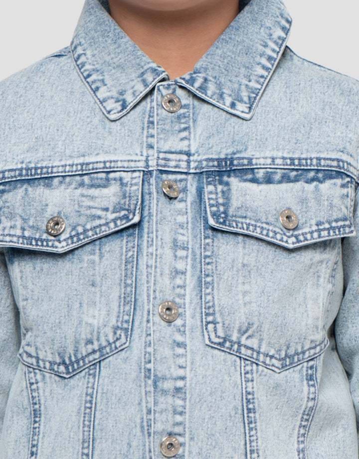 Nevada Trucker Classic Denim Jaket Anak Laki-Laki