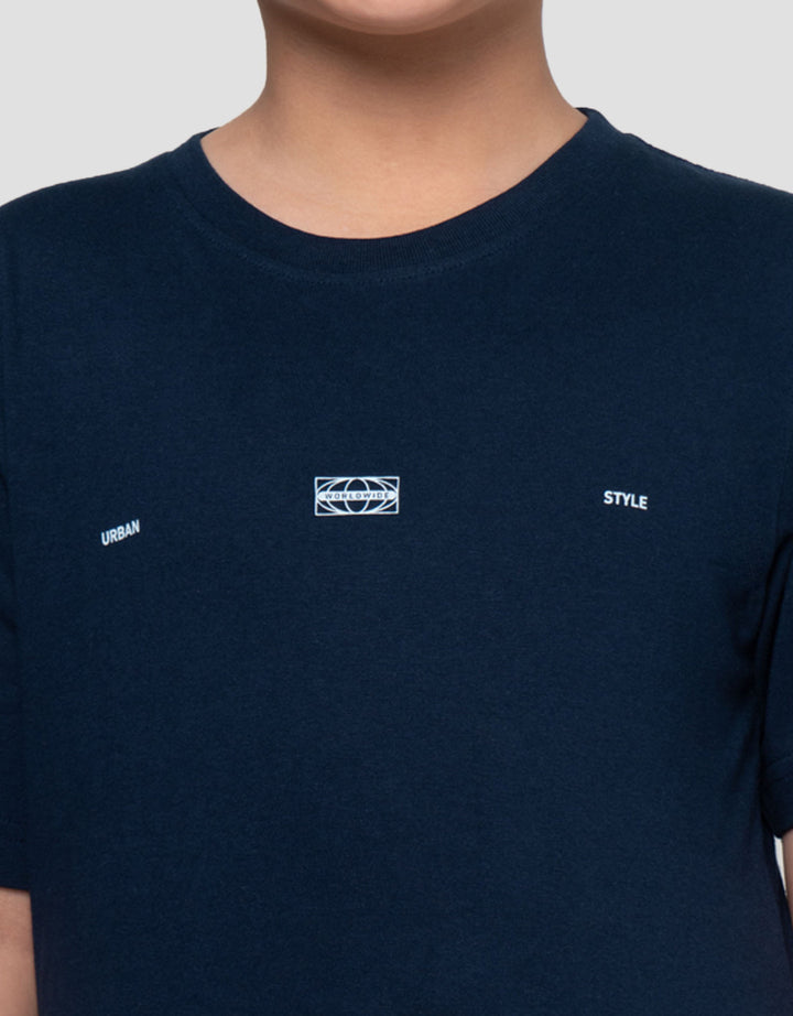 Nevada Both Side Print City Urban Style Print Kaos Anak Laki-laki