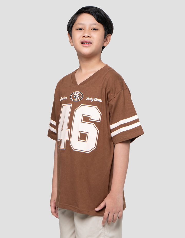 Nevada Model V Neck Print Kaos Oversize Anak Laki-laki