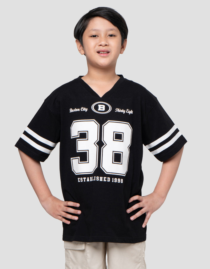 Nevada V Neck Print Kaos Oversize Anak Laki-laki