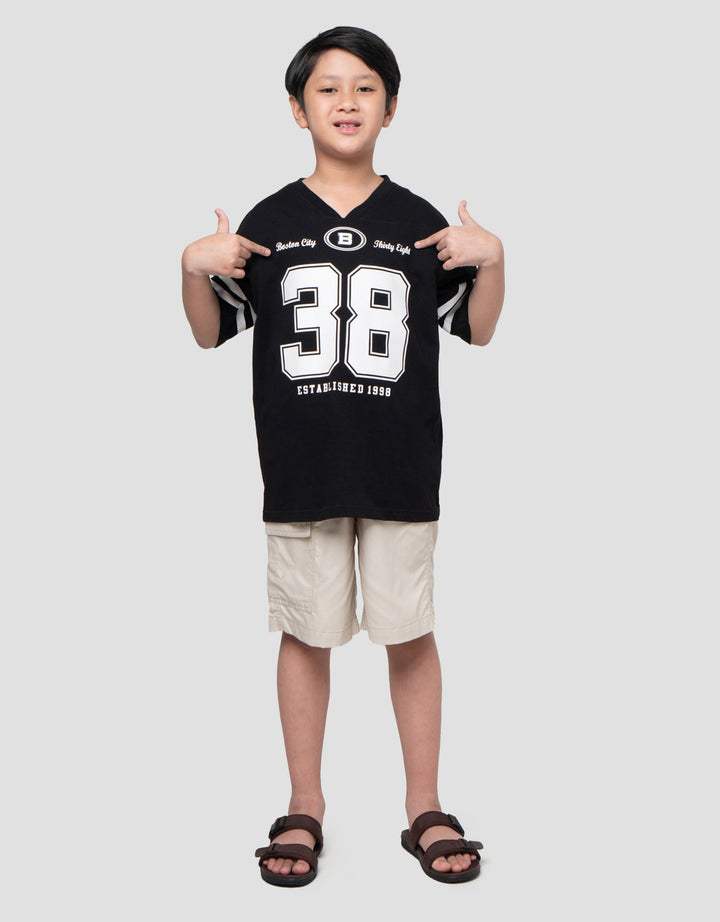 Nevada V Neck Print Kaos Oversize Anak Laki-laki